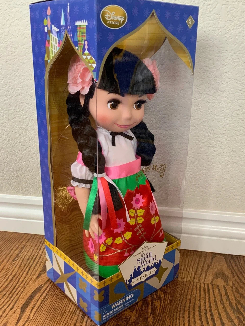Disney Mexico “It’s a Small World” Animator’s Collection Singing Doll New in Box